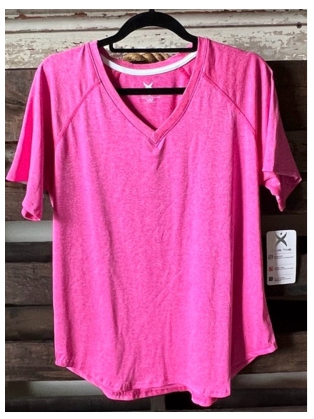 NWT GAME TIME Activewear Short Sleeve Top in Pink Sz 1X